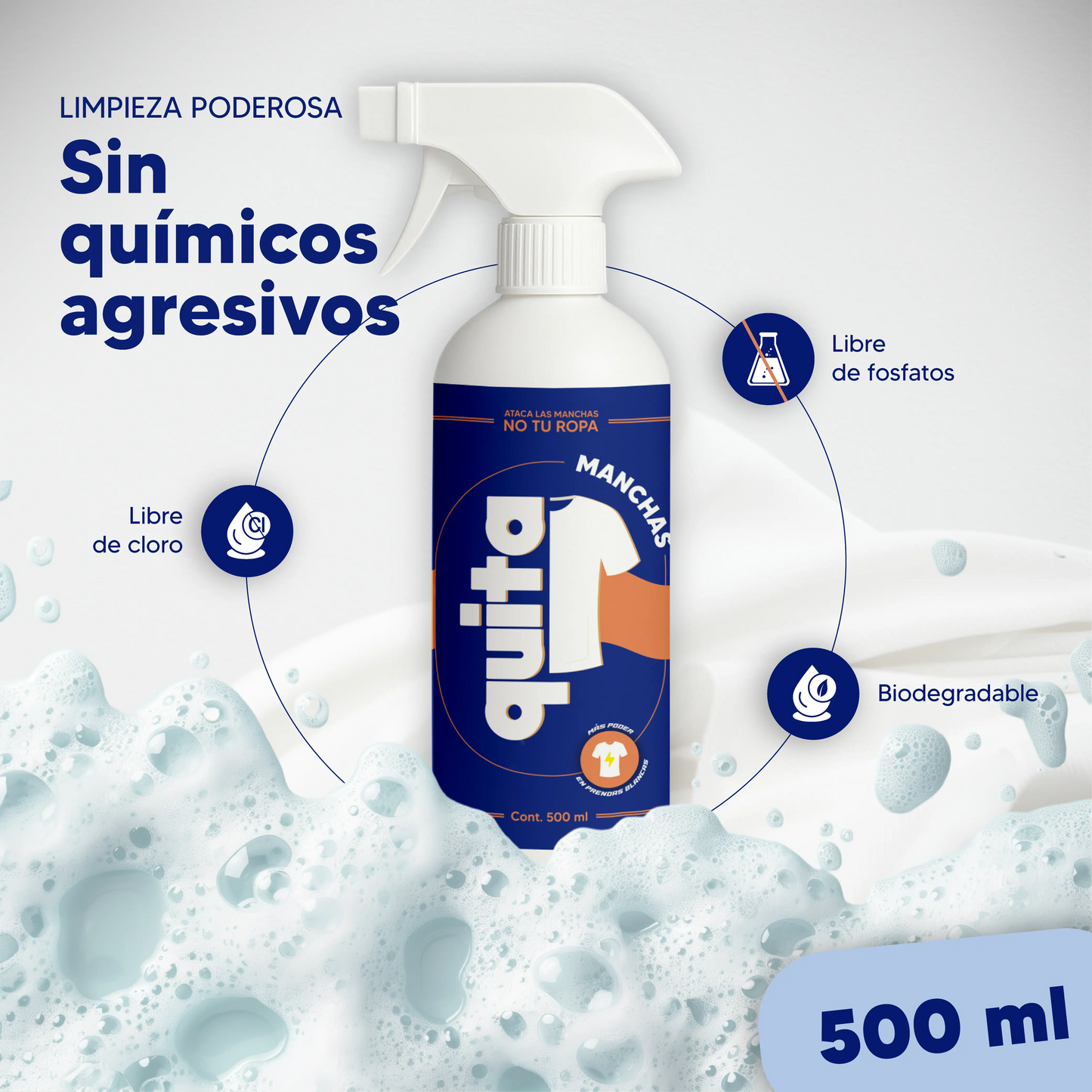 Compre 1 Llévate 2 - Quitamanchas de Tejidos 500ml MaxClean™